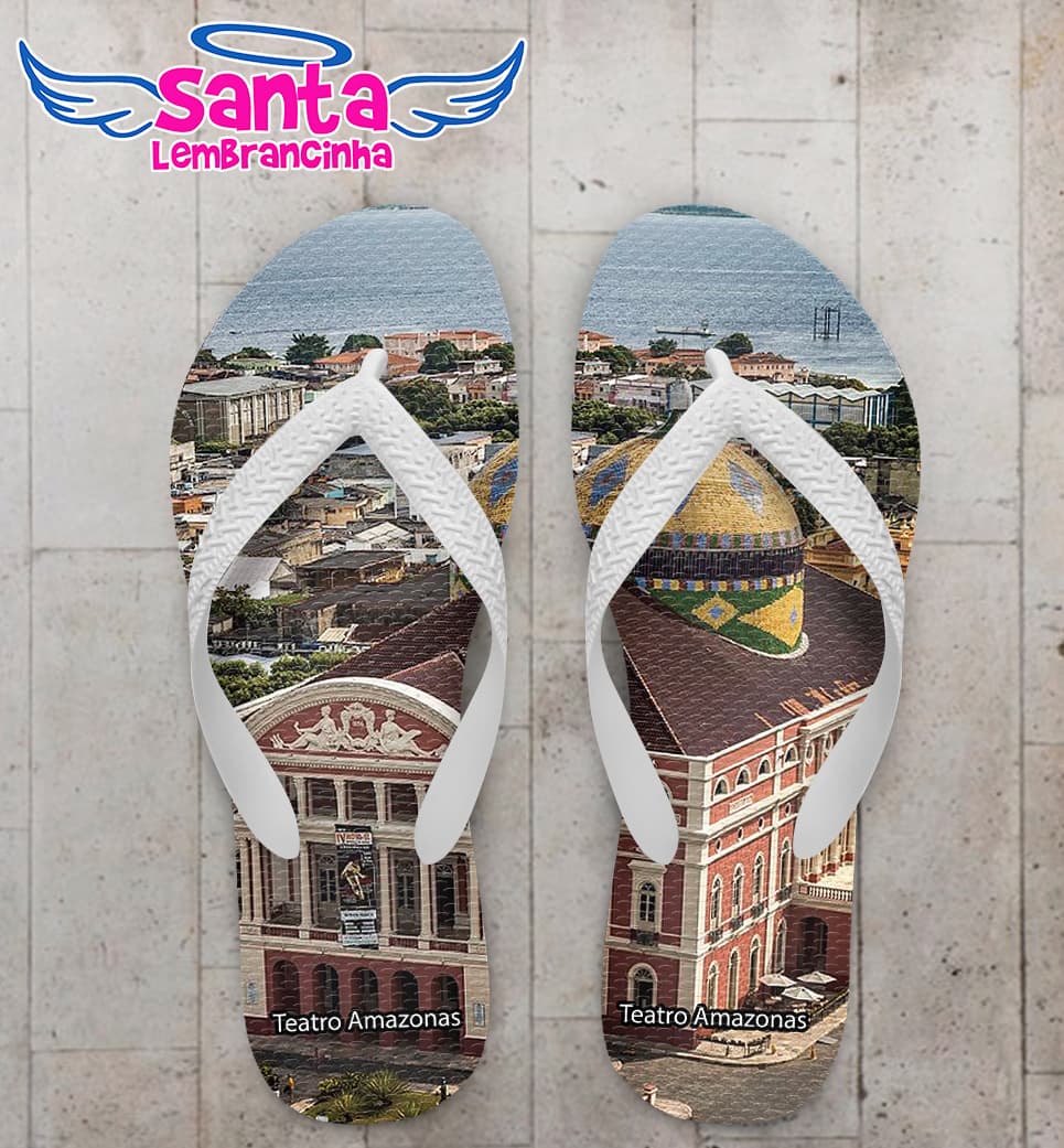 Chinelo Souvenir Turístico Teatro Amazonas Personalizado COD 10054