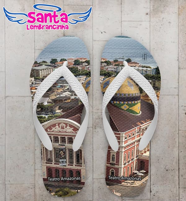 Chinelo Souvenir Turístico Teatro Amazonas Personalizado COD 10054