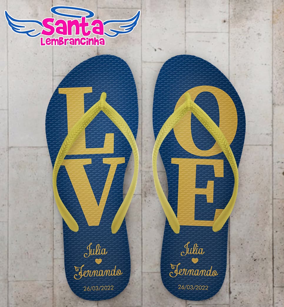 Chinelo Casamento Love Personalizado COD 10228