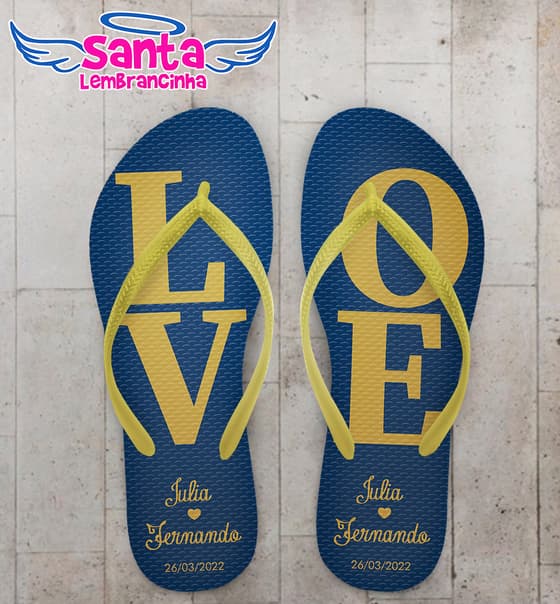 Chinelo Casamento Love Personalizado COD 10228
