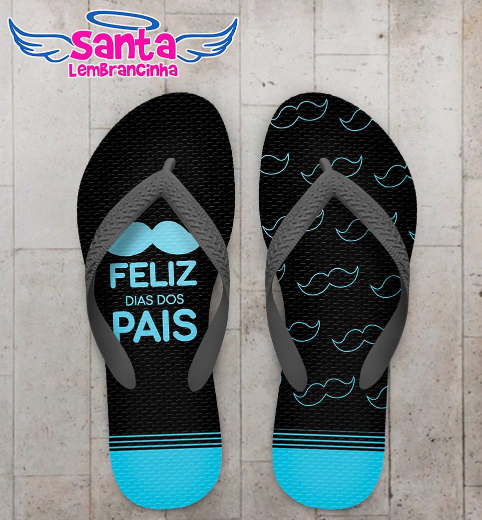 Chinelo Dia dos Pais Bigodes Personalizado COD 10329