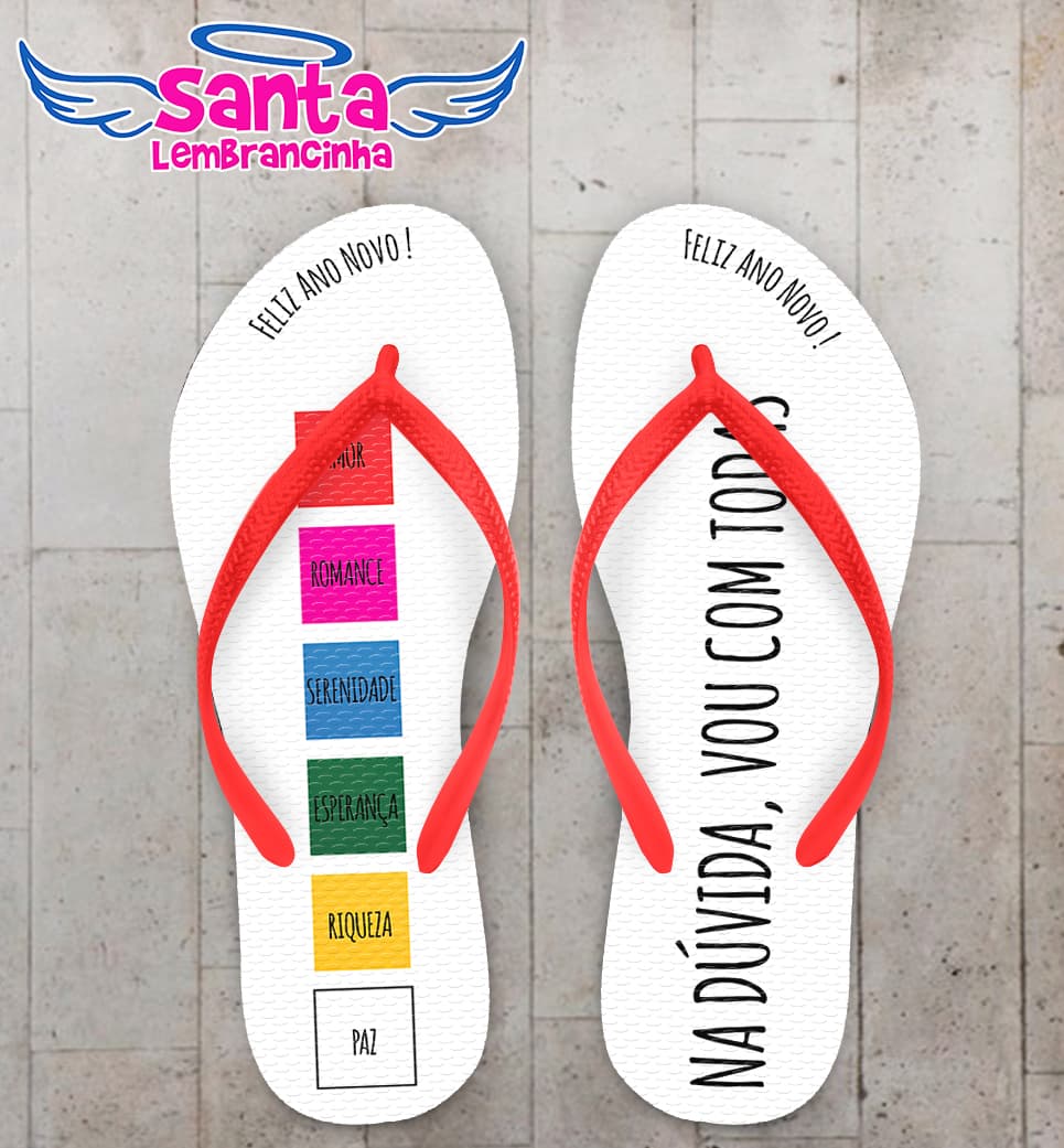 Chinelo Ano Novo Personalizado COD 10216