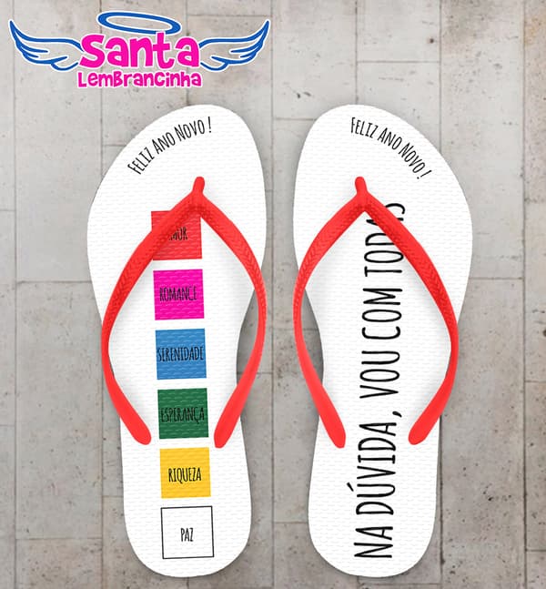 Chinelo Ano Novo Personalizado COD 10216