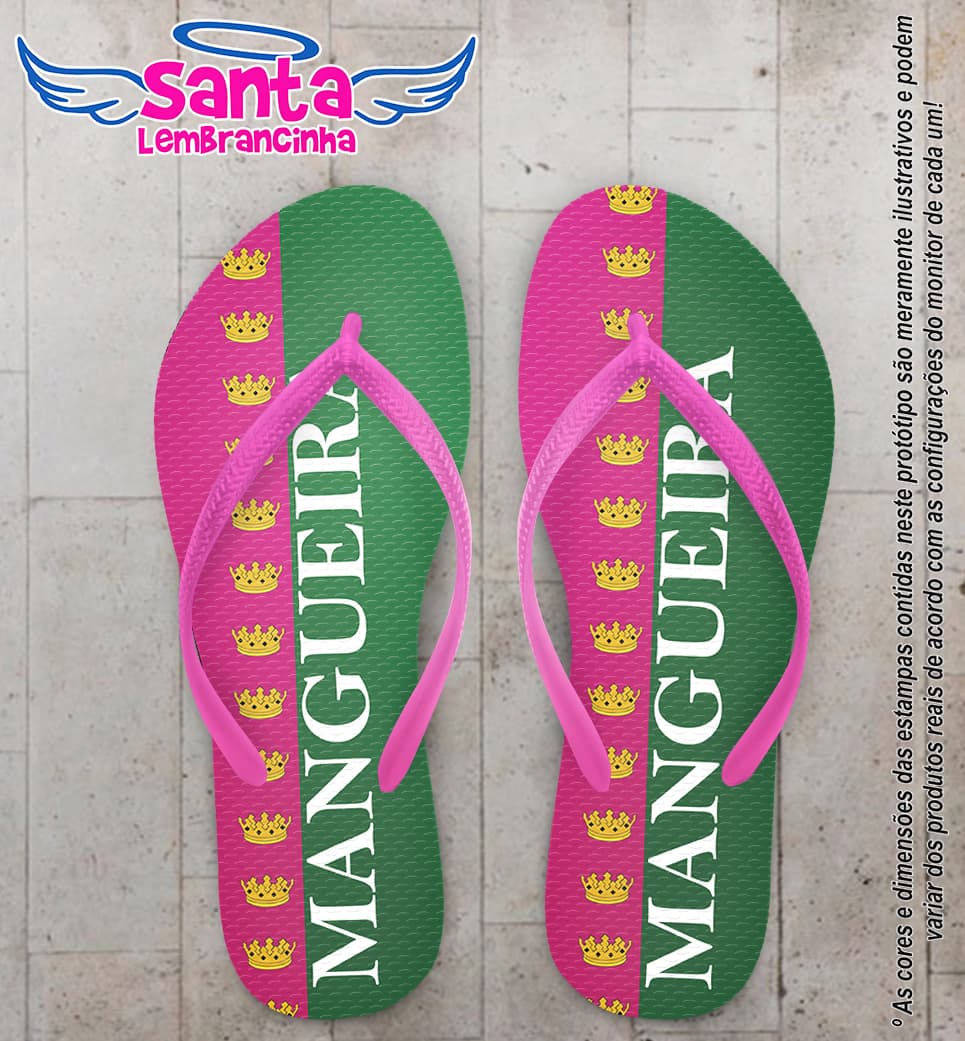 Chinelo Carnaval Mangueira Personalizado COD 10218