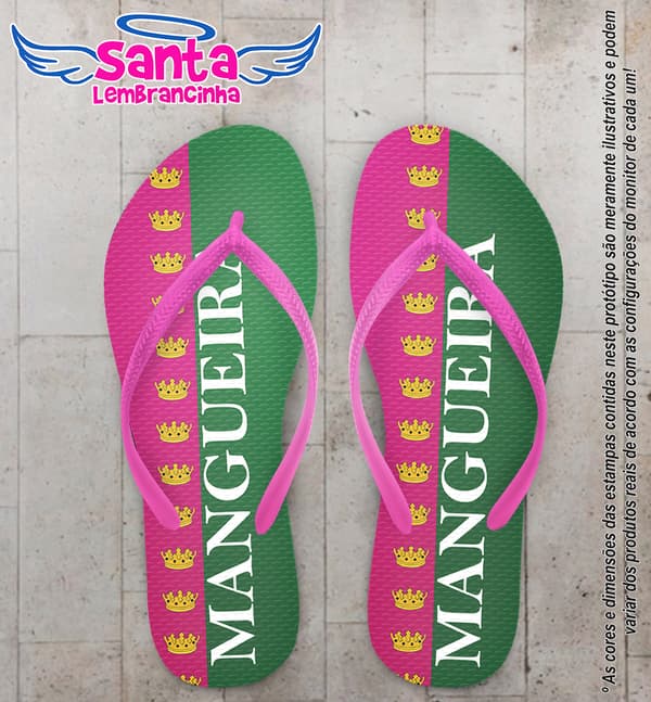 Chinelo Carnaval Mangueira Personalizado COD 10218