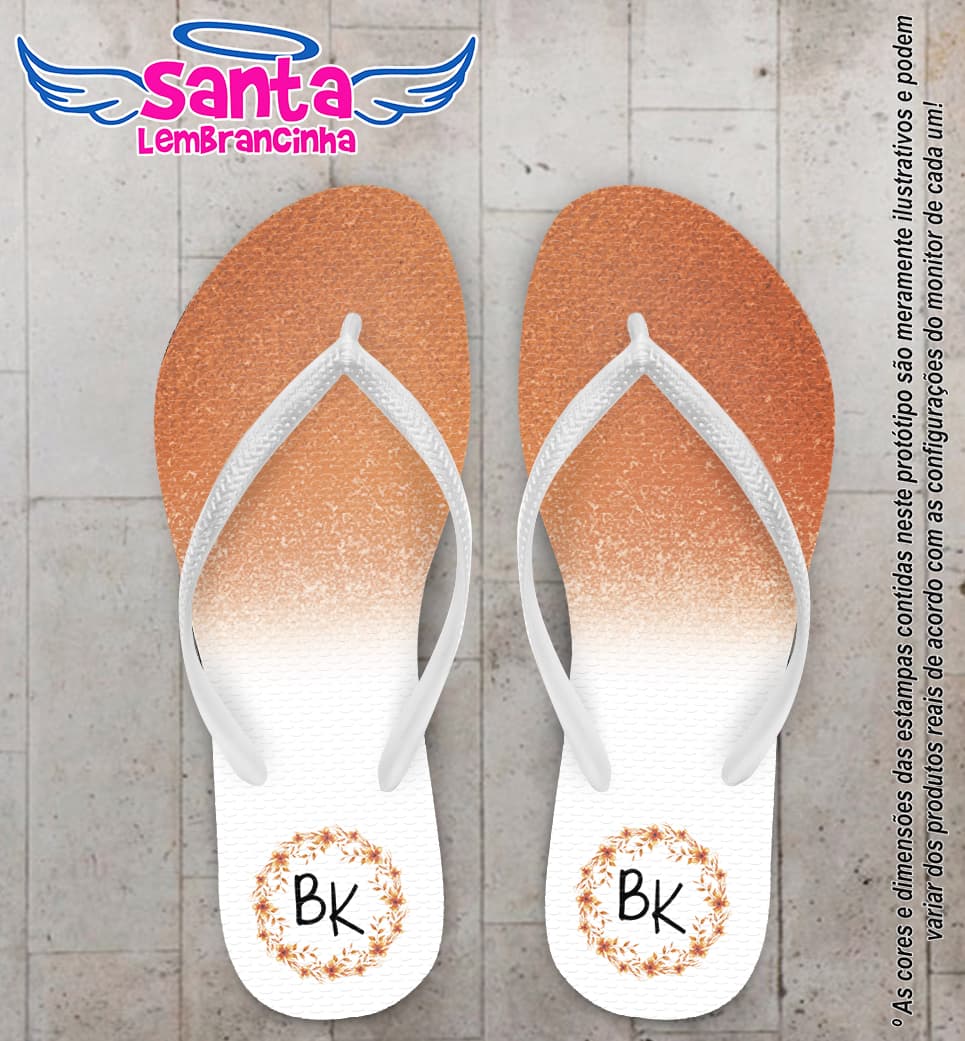 Chinelo Casamento Degradê Personalizado COD 10277