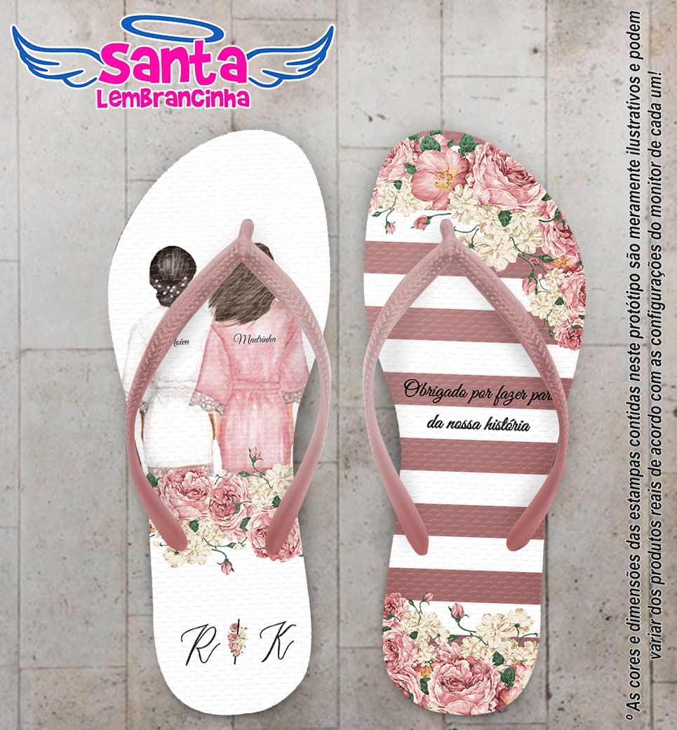 Chinelo Casamento Madrinha Personalizado COD 10269