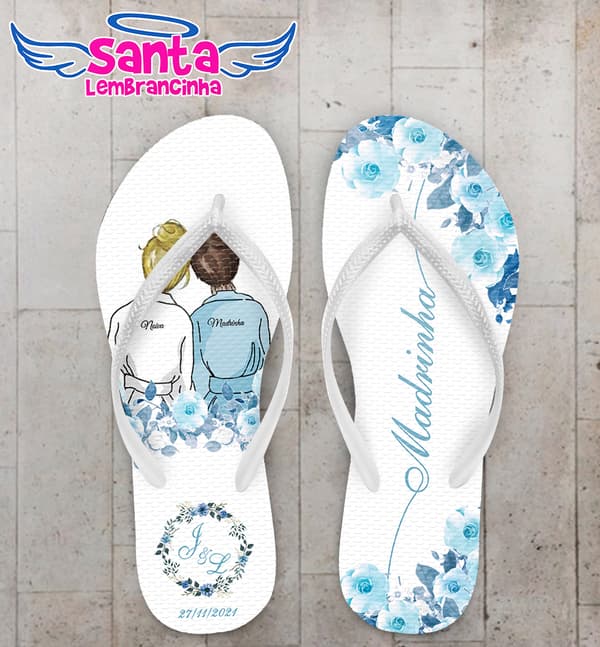 Chinelo Casamento Madrinha Serenity Personalizado COD 10310