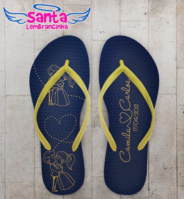 Chinelo Casamento Noivinhos Personalizado COD 10232