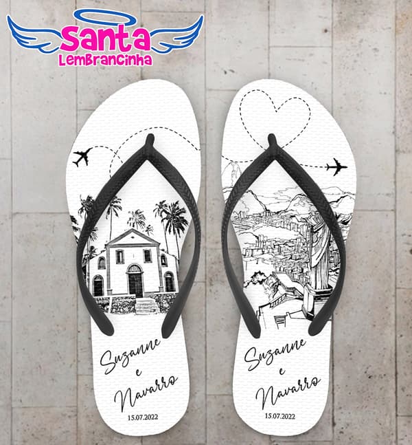 Chinelo Casamento RJ PE Personalizado COD 10225
