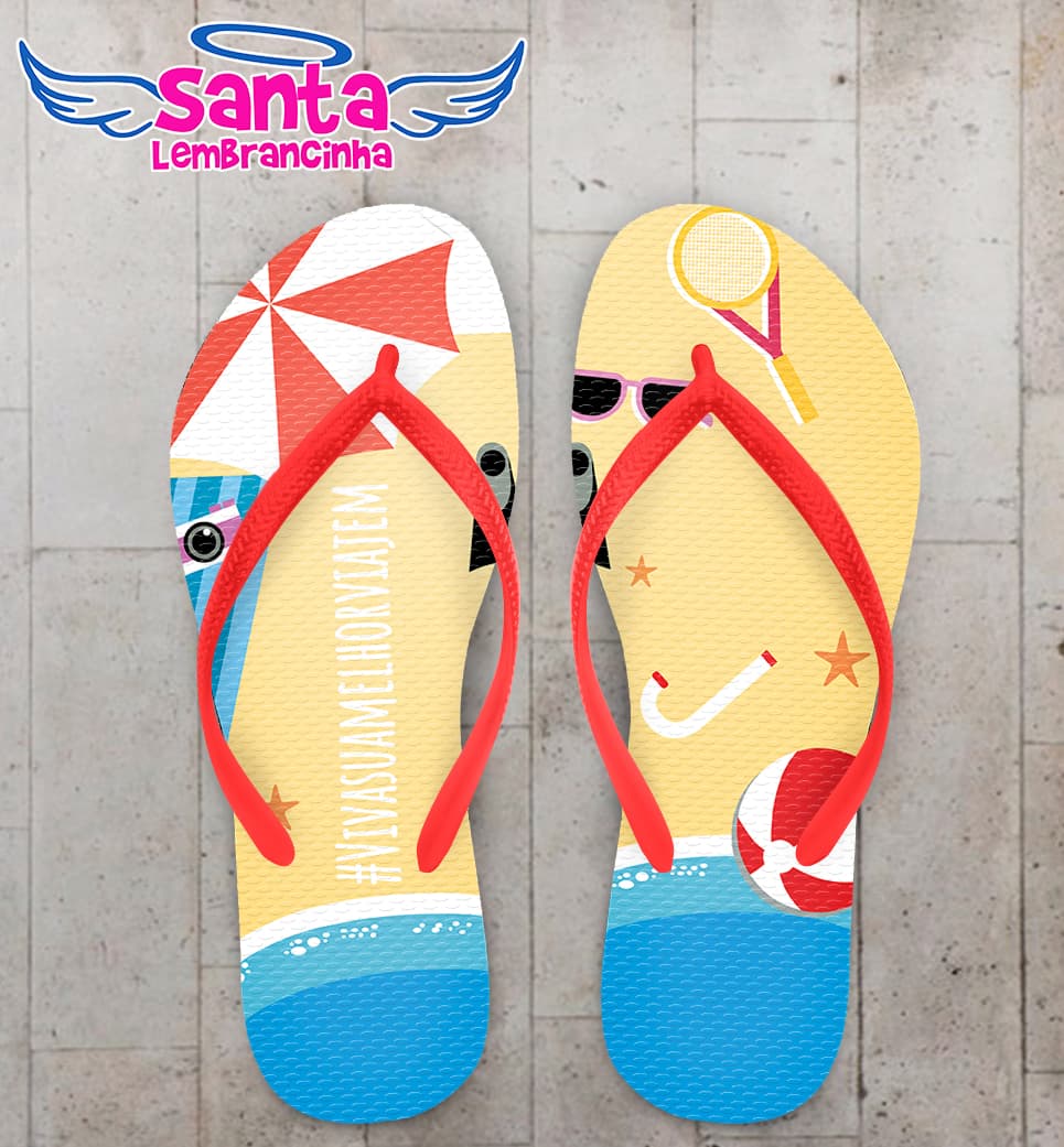 Chinelo Corporativo Férias Praia Personalizado COD 10317