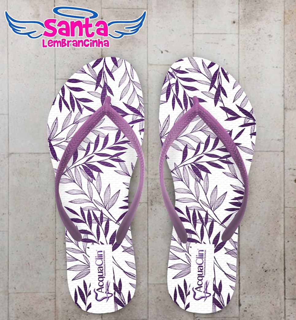 Chinelo Corporativo Folhas Personalizado COD 10562