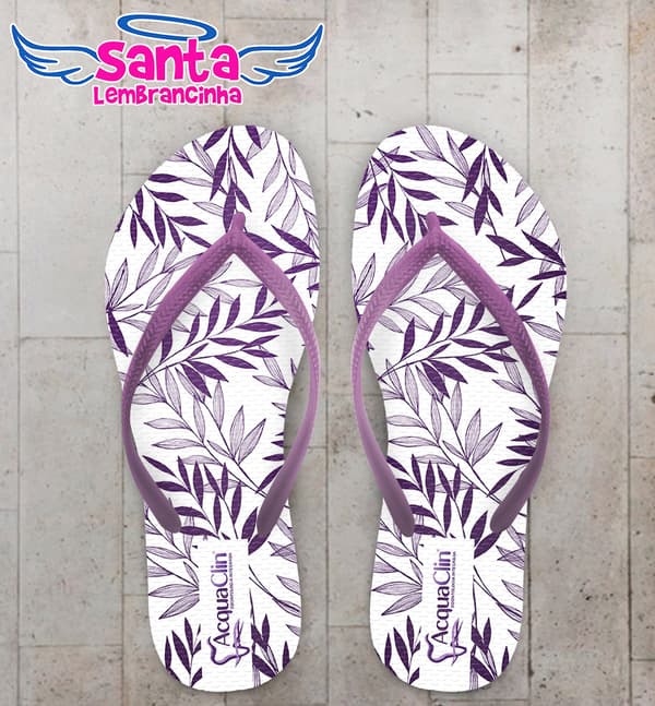 Chinelo Corporativo Folhas Personalizado COD 10562
