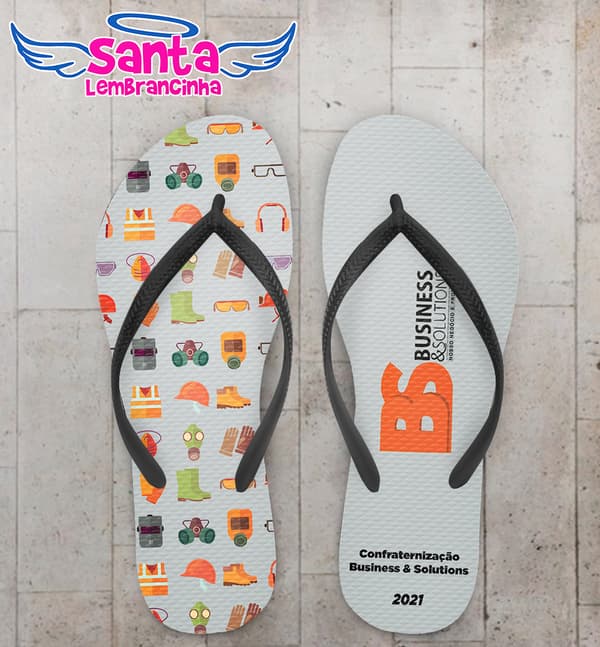 Chinelo Corporativo Segurança de Trabalho Personalizado COD 10561
