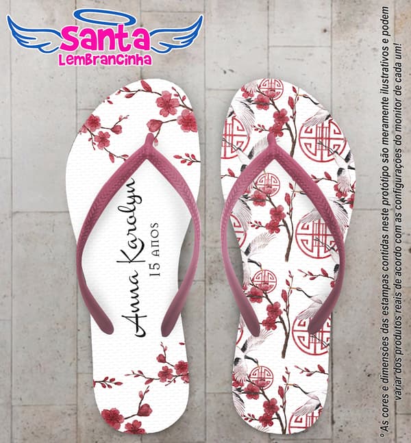 Chinelo Debutante Oriental Personalizado COD 10201