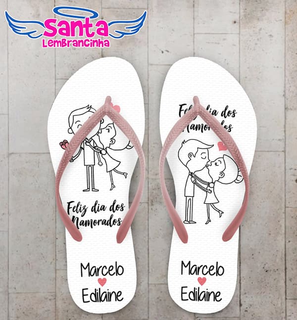 Chinelo Dia dos Namorados Personalizado COD 10324