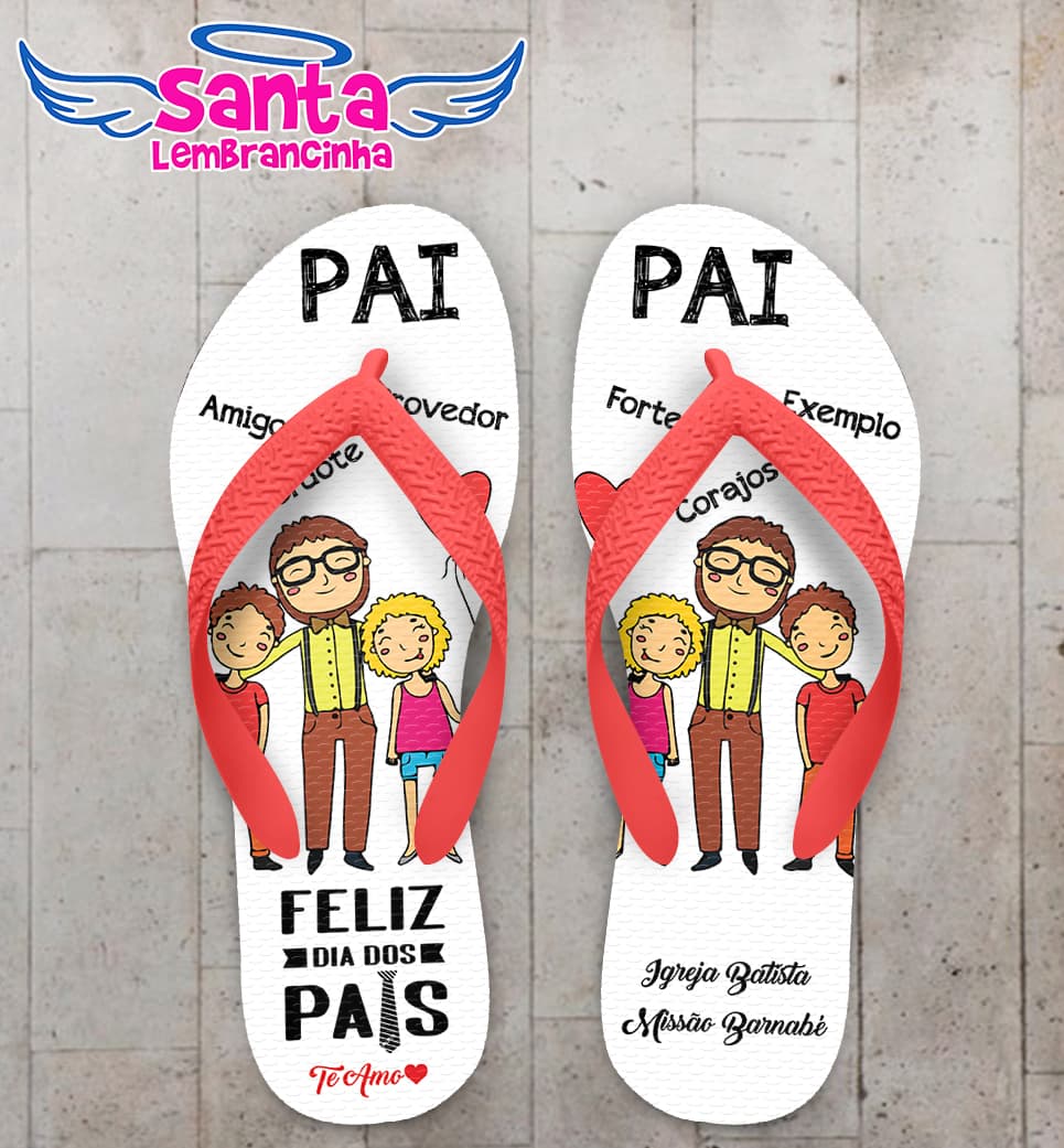 Chinelo Dia dos Pais Personalizado COD 10325