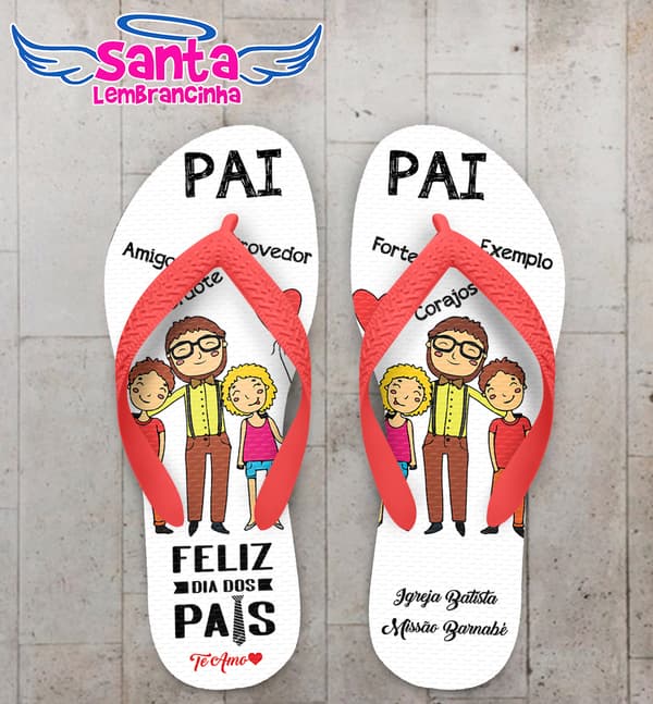 Chinelo Dia dos Pais Personalizado COD 10325