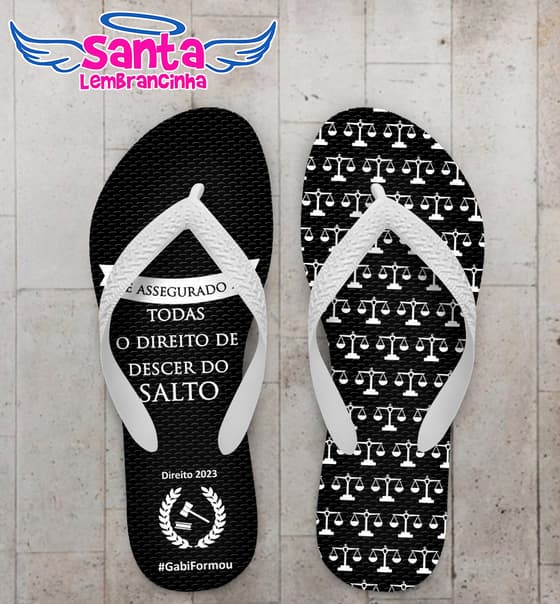 Chinelo Formatura Direito Balanças Personalizado COD 10342