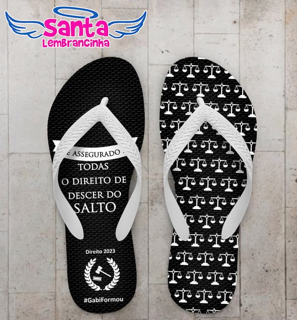 Chinelo Formatura Direito Balanças Personalizado COD 10342