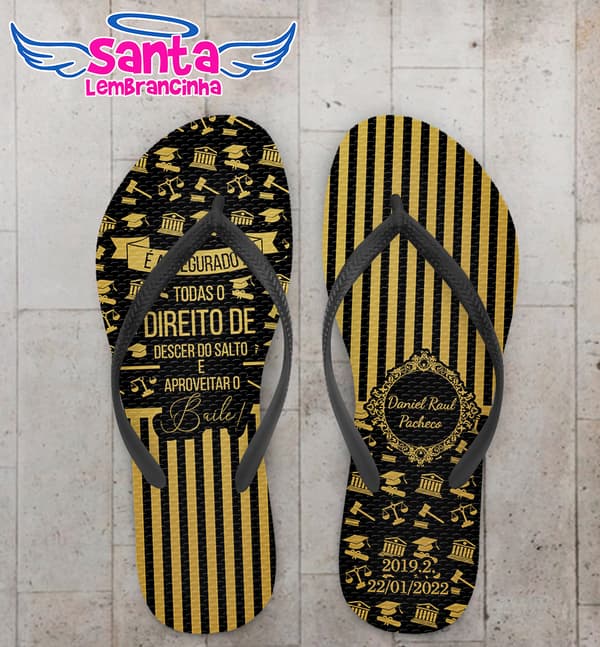 Chinelo Formatura Direito Personalizado COD 10343