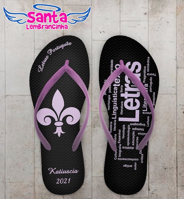 Chinelo Formatura Letras Personalizado COD 10350