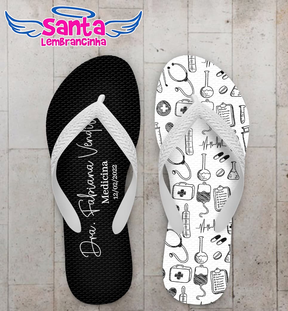 Chinelo Formatura Medicina Personalizado COD 10353