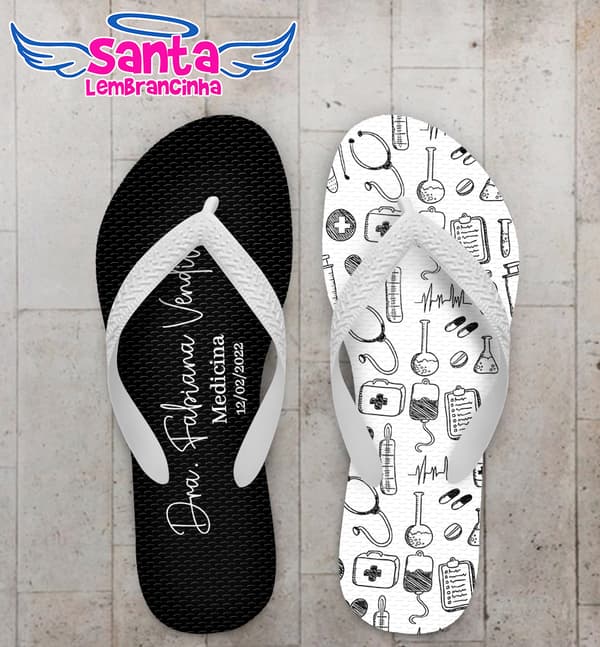 Chinelo Formatura Medicina Personalizado COD 10353