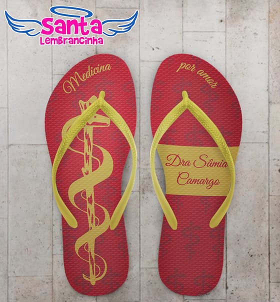 Chinelo Formatura Medicina Personalizado COD 10357