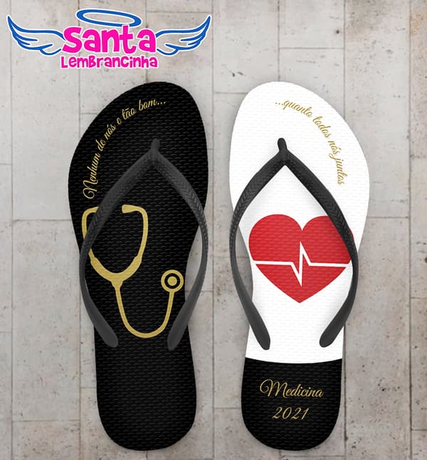 Chinelo Formatura Medicina Personalizado COD 10355