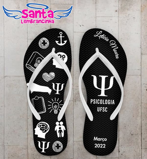 Chinelo Formatura Psicologia Personalizado COD 10377