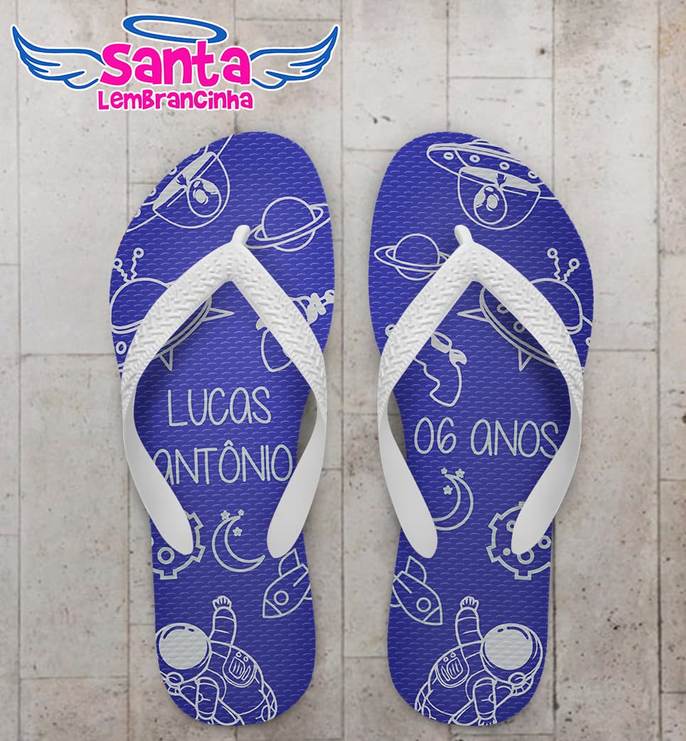Chinelo Infantil Astronauta Personalizado COD 10409
