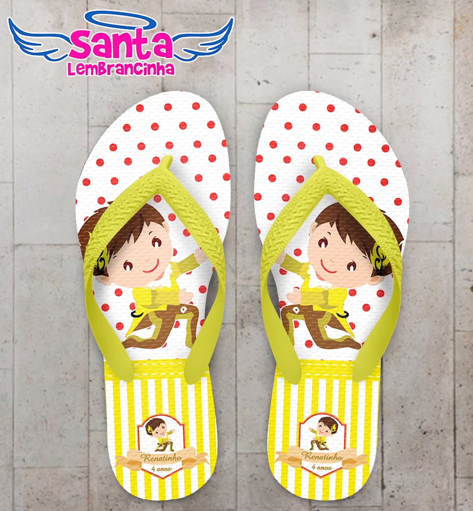 Chinelo Infantil Bailarino Personalizado COD 10412
