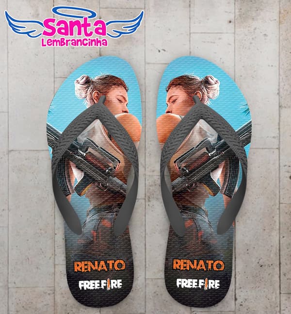 Chinelo Infantil Free Fire Personalizado COD 10439