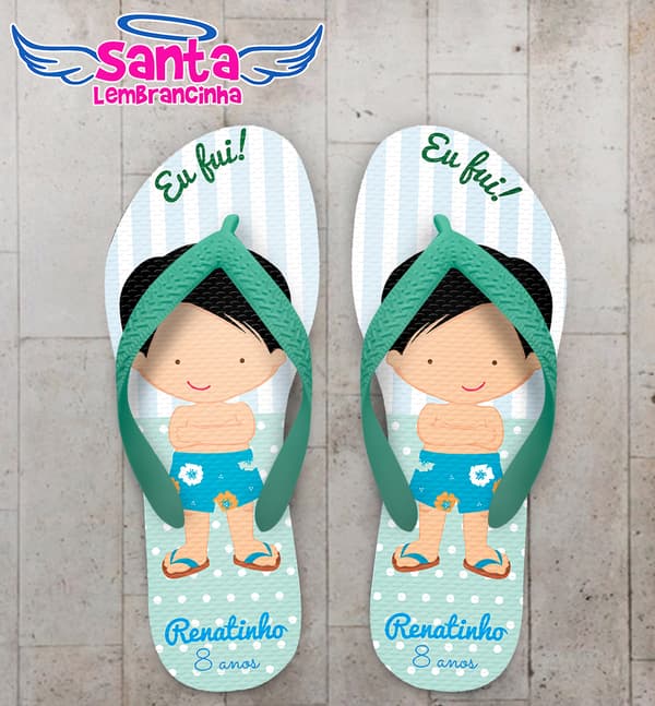 Chinelo Infantil Pool Party Personalizado COD 10506