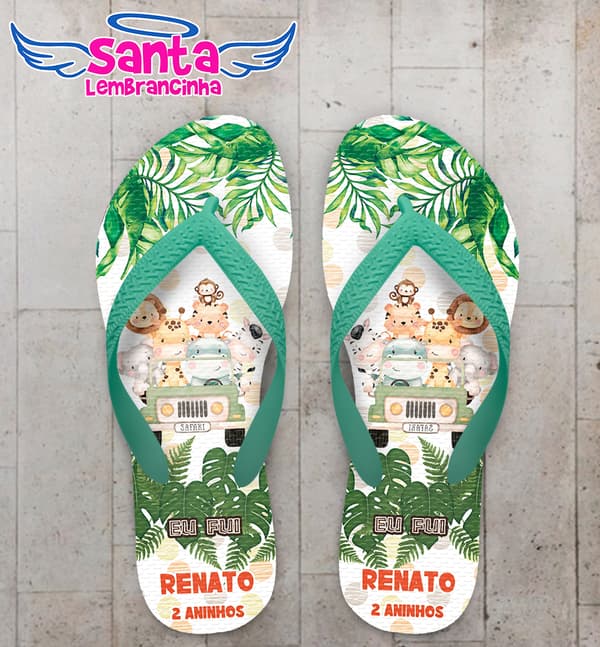 Chinelo Infantil Safari Personalizado COD 10529