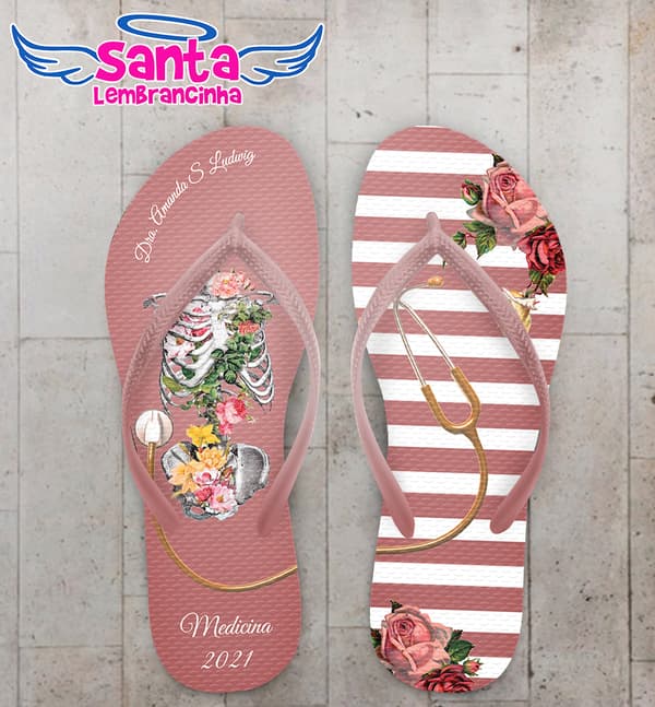 Chinelo Medicina Esteto Esqueleto Personalizado COD 10363