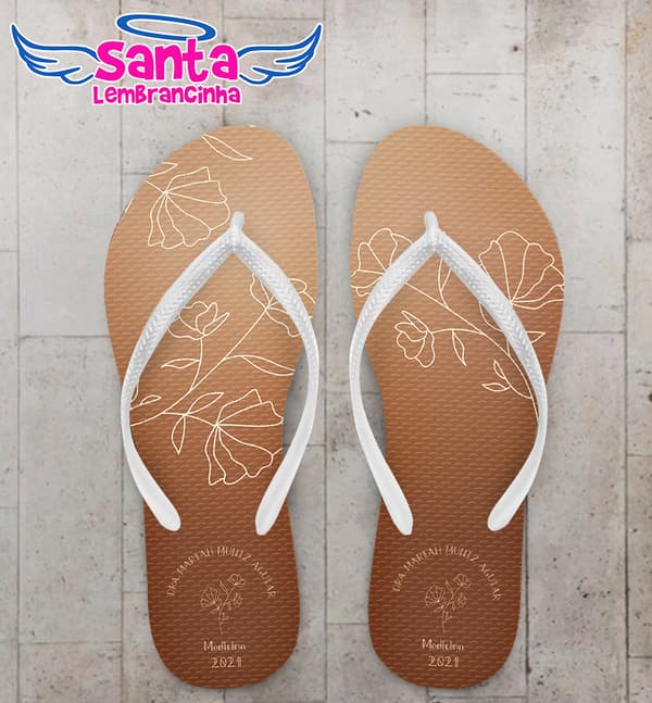 Chinelo Medicina Flor Personalizado COD 10367