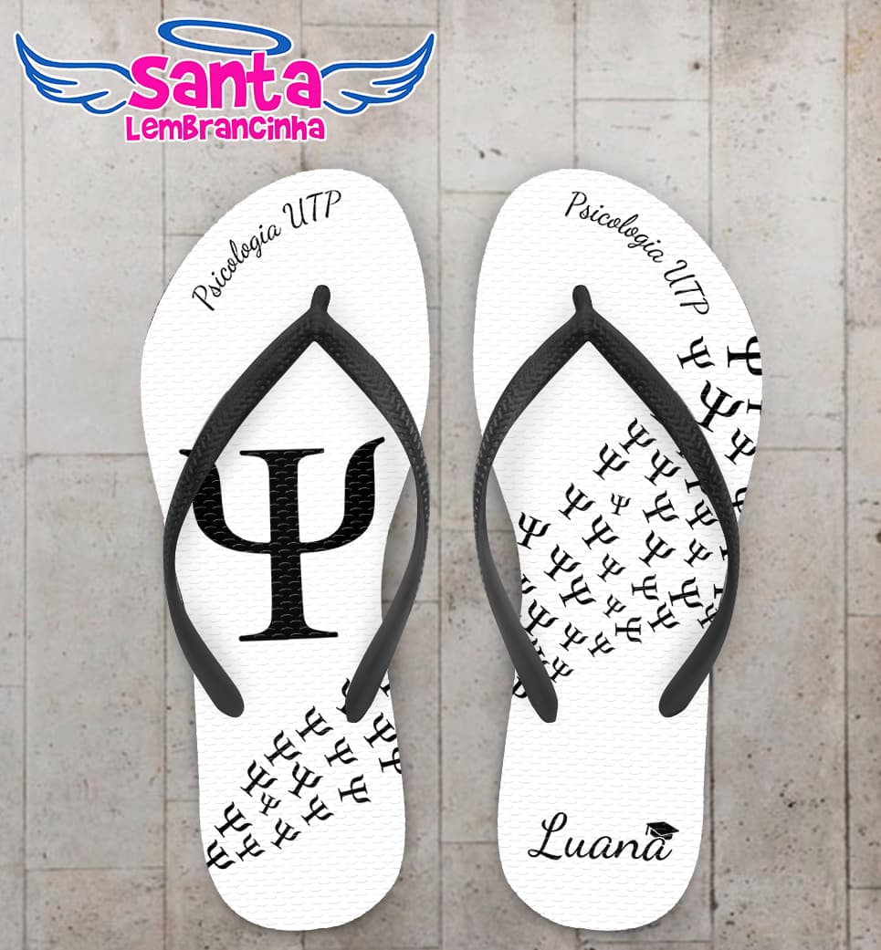 Chinelo Psicologia Símbolo Psi Personalizado COD 10375
