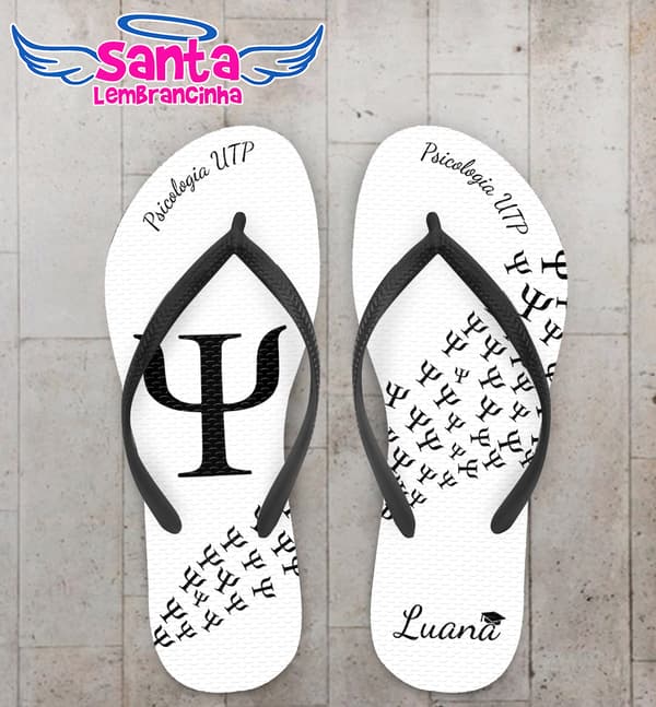 Chinelo Psicologia Símbolo Psi Personalizado COD 10375