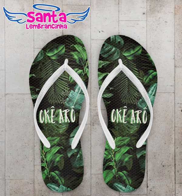 Chinelo Religioso Orixá Oxóssi Personalizado COD 10213