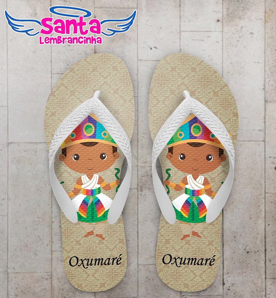 Chinelo Religioso Oxumaré Orixá Personalizado COD 10211