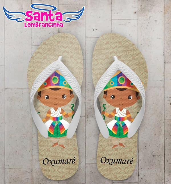 Chinelo Religioso Oxumaré Orixá Personalizado COD 10211