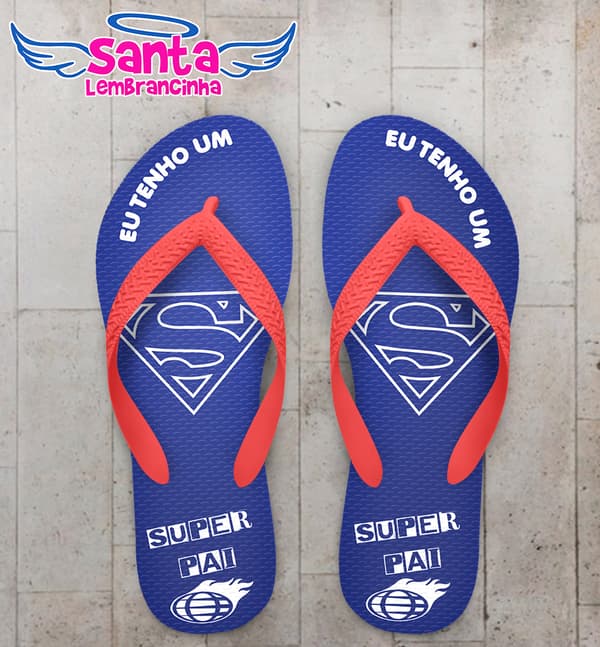 Chinelo Super Pai Personalizado COD 10330