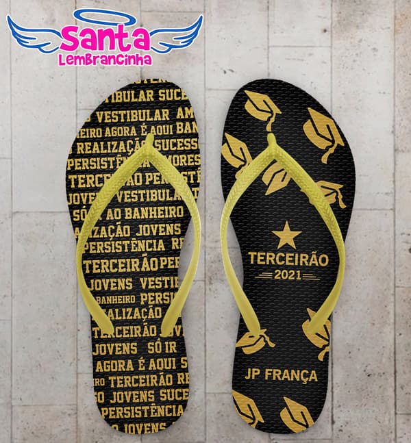 Chinelo Terceirão Capelo Personalizado COD 10382