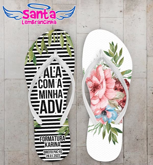 Chinelo de Direito Listrado Personalizado COD 10341