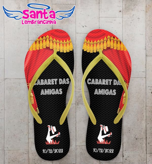Chinelo Cabaré das Amigas Personalizado COD 10570