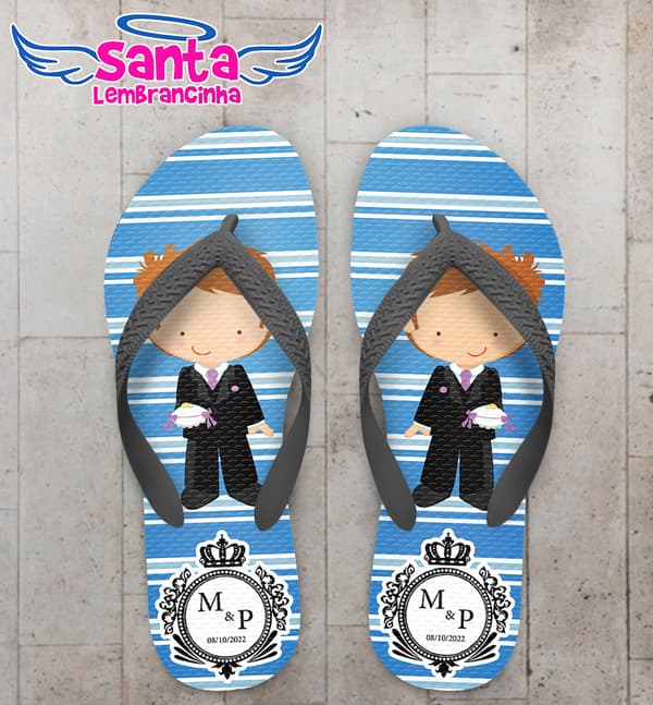 Chinelo Casamento Pajem Personalizado COD 10582