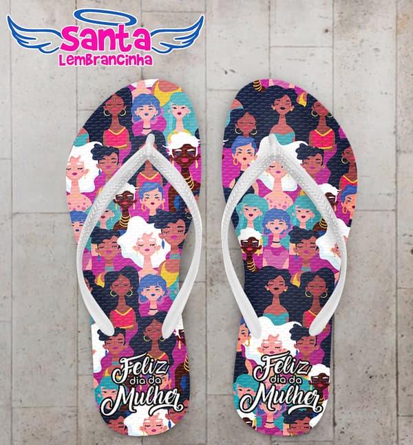 Chinelo Dia da Mulher Personalizado COD 10599