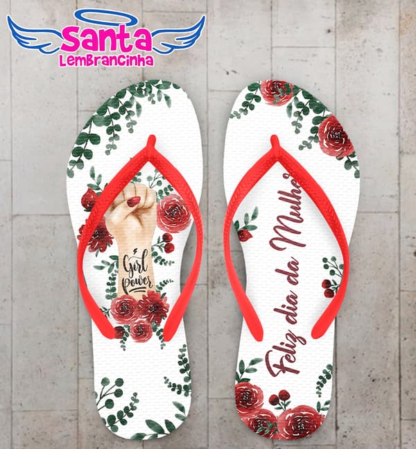 Chinelo Dia da Mulher Personalizado COD 10598